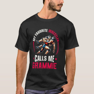 Worstelen Vrouwen Grappig Mijn Favoriete Worstelaa T-shirt