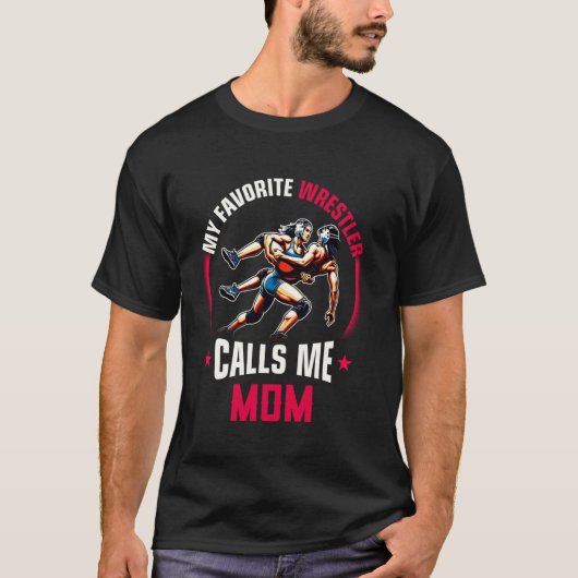 Worstelen Vrouwen Grappig Mijn Favoriete Worstelaa T-shirt (Voorkant)