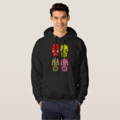 worstelen wedstrijd maskers hoodie (Voorkant volledig)