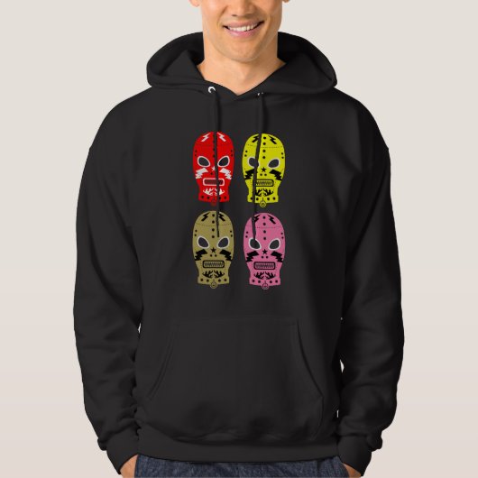 worstelen wedstrijd maskers hoodie (Voorkant)