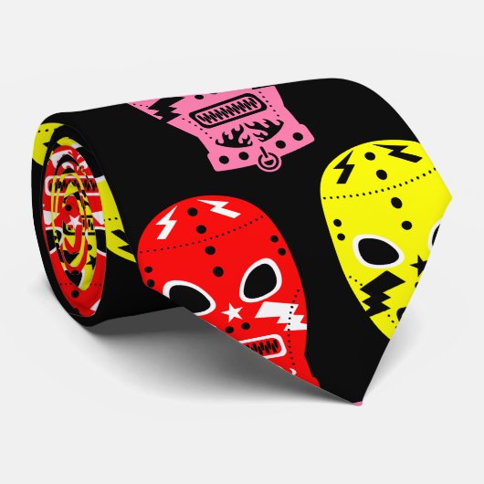 worstelen wedstrijd maskers stropdas (Opgerold)