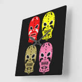 worstelen wedstrijd maskers vierkante klok (Hoek)