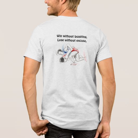 Worstelen win/verlies Tri-Blend shirt (Achterkant)