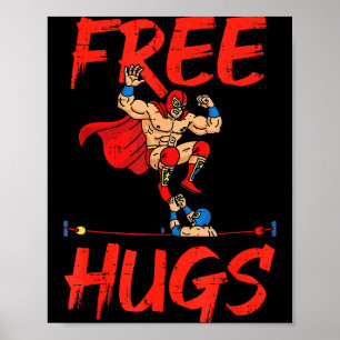 Worstelen Worstelaars Knuffel Grappig Humor Meme M Poster
