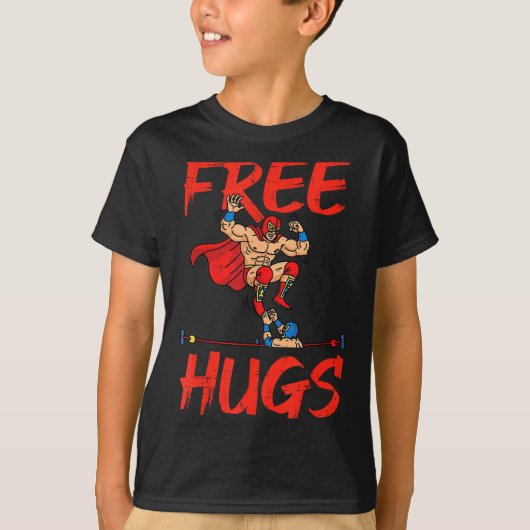Worstelen Worstelaars Knuffel Grappig Humor Meme M T-shirt (Voorkant)