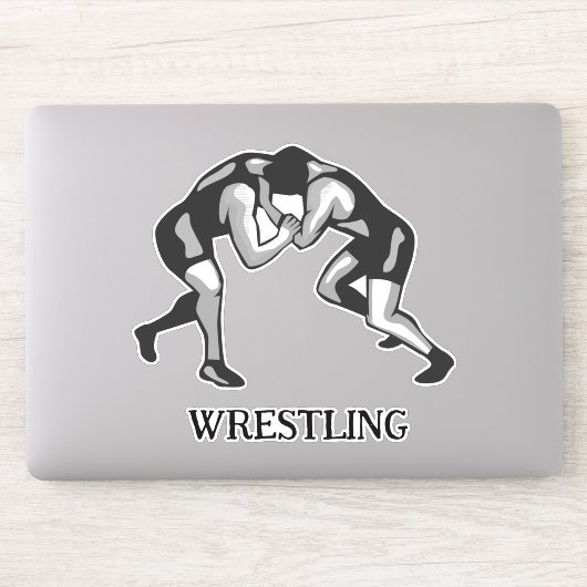 Worstelen Wrestler Design Contour Sticker (Computer)