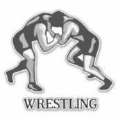 Worstelen Wrestler Design Contour Sticker (Voorkant)