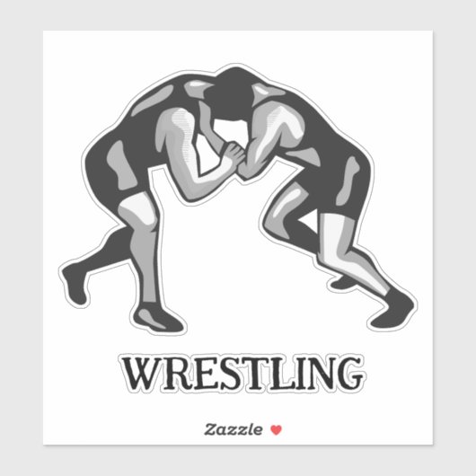Worstelen Wrestler Design Contour Sticker (Vel)