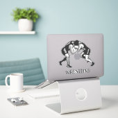 Worstelen Wrestler Design Contour Sticker (Laptop op bureau)