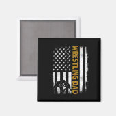 Worstelende vader Amerikaanse vlag 4 juli Vaderdag Magneet (Voorkant / Achterkant)