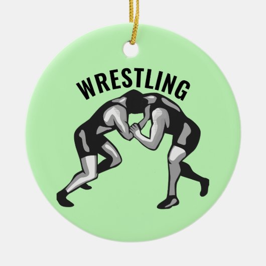 Worstelende Worstelaars Ontwerp Keramisch Ornament (Voorkant)