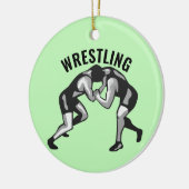 Worstelende Worstelaars Ontwerp Keramisch Ornament (Links)