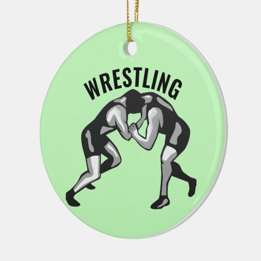 Worstelende Worstelaars Ontwerp Keramisch Ornament (Links)