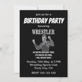 Worstelende Wrestler Inspirerend Verjaardagsfeestj Kaart (Voorkant)