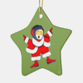 Worstelholiday cadeau keramisch ornament (Links)