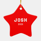 Worstelholiday cadeau keramisch ornament (Achterkant)