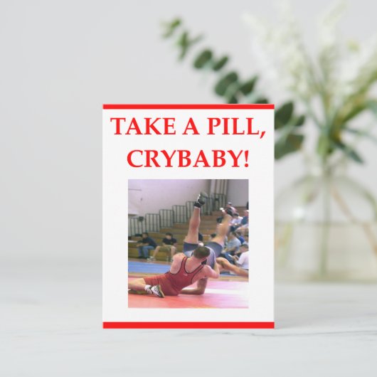 worsteling briefkaart (Staand voorkant)