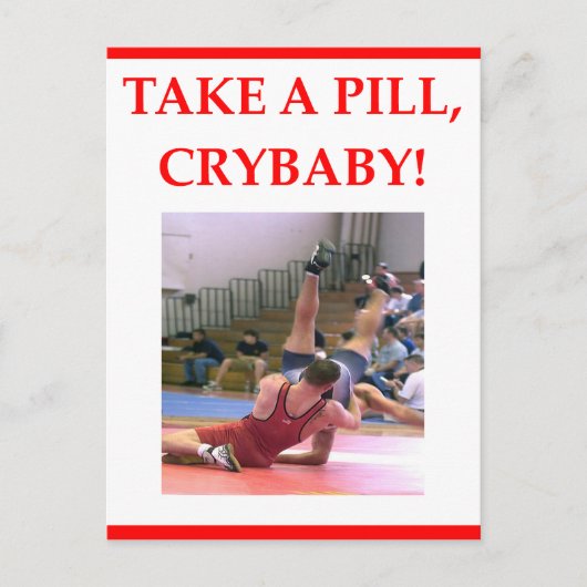 worsteling briefkaart (Voorkant)