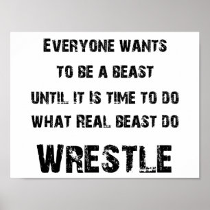 worsteling - echt beest poster