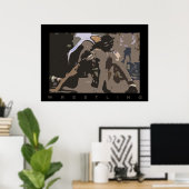 worsteling poster (Thuiskantoor)