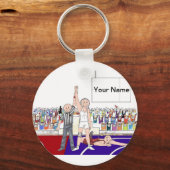 Worsteller - mannelijk sleutelhanger (Voorkant)