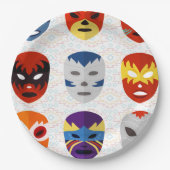 Worstelmaskers Papieren Bordje (Voorkant)