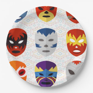 Worstelmaskers Papieren Bordje