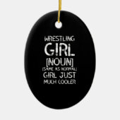 worstelmeisje veel koeler worstelmeisje keramisch ornament (Voorkant)