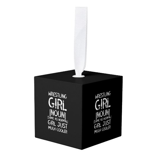 worstelmeisje wit decoratie (Voorkant hoekig)