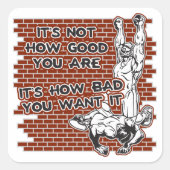 worsteloverwinning vierkante sticker (Voorkant)