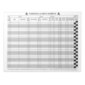 Worstelscore Pads voor Scorekeeping Notitieblok (Voorkant)