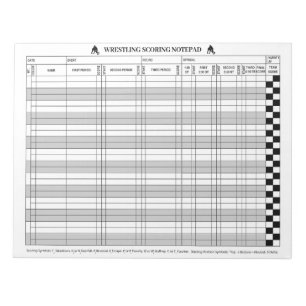 Worstelscore Pads voor Scorekeeping Notitieblok