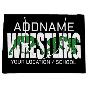 Worstelteam ADD TEXT School Varsity Worstelaar Groot Cadeauzakje