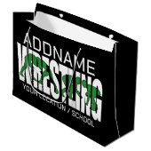 Worstelteam ADD TEXT School Varsity Worstelaar Groot Cadeauzakje (Voorkant Gekanteld)