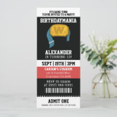 Worstelticket Verjaardagsfeestje Kaart (Staand voorkant)