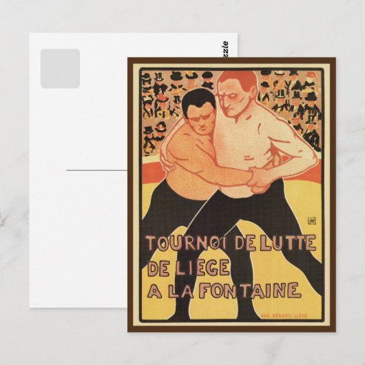  worsteltoernooi Luik adverteren Briefkaart (Voorkant / Achterkant)