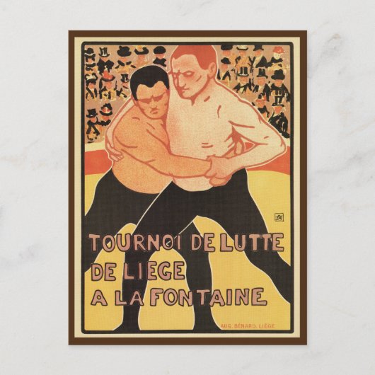  worsteltoernooi Luik adverteren Briefkaart (Voorkant)