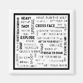 Worstelzinnen Magnet (Voorkant)