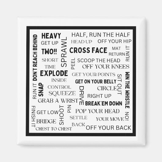 Worstelzinnen Magnet (Voorkant)