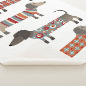 Worsthonden | Funny Gift for Dachshund Lover Sherpa Deken (3/4)