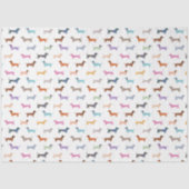 Worsthonden Kleurrijk Modern teckel patroon Tissuepapier (Voorkant)