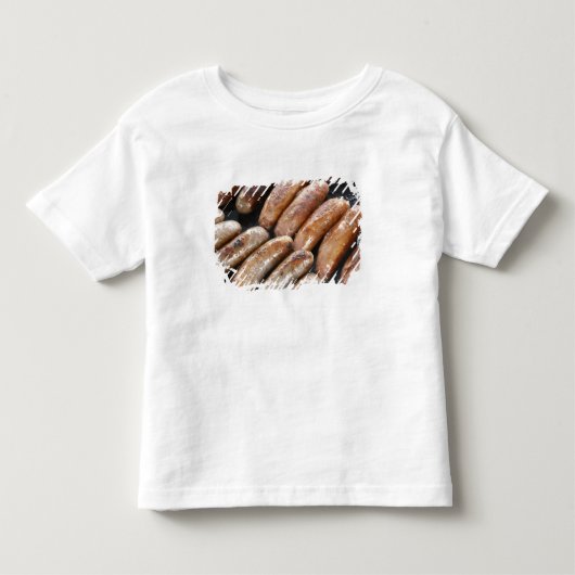 Worstjes op de barbecue kinder shirts (Voorkant)