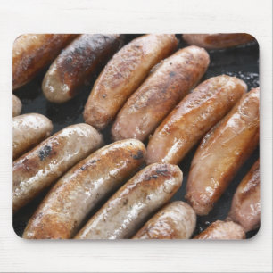 Worstjes op de barbecue muismat