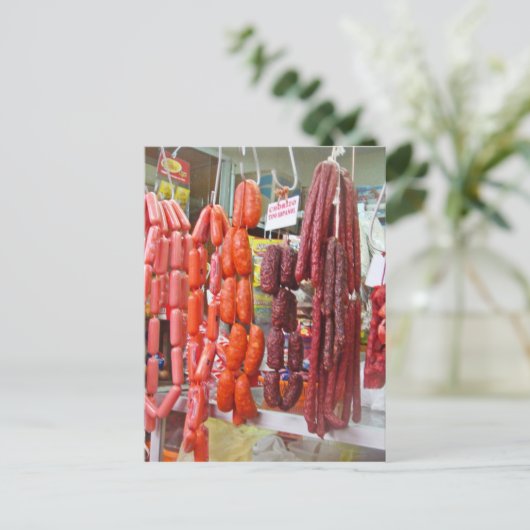 Worstmarkt in Lima Briefkaart (Staand voorkant)