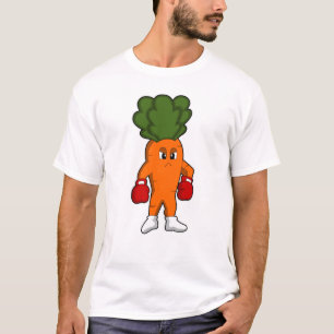 Wortel als Boxer met Boxing-handschoenen T-shirt