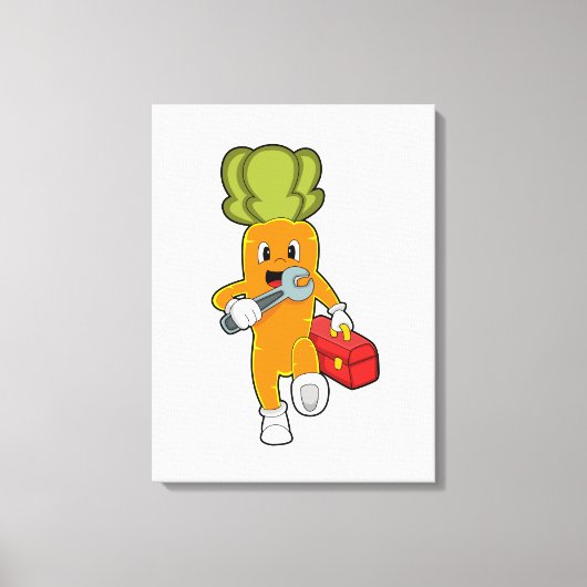 Wortel als Mechanisch met Toolbox Canvas Afdruk (Voorkant)