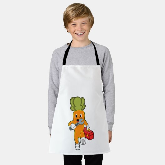 Wortel als Mechanisch met Toolbox Schort (Gedragen)