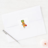 Wortel als Mechanisch met Toolbox Vierkante Sticker (Envelop)