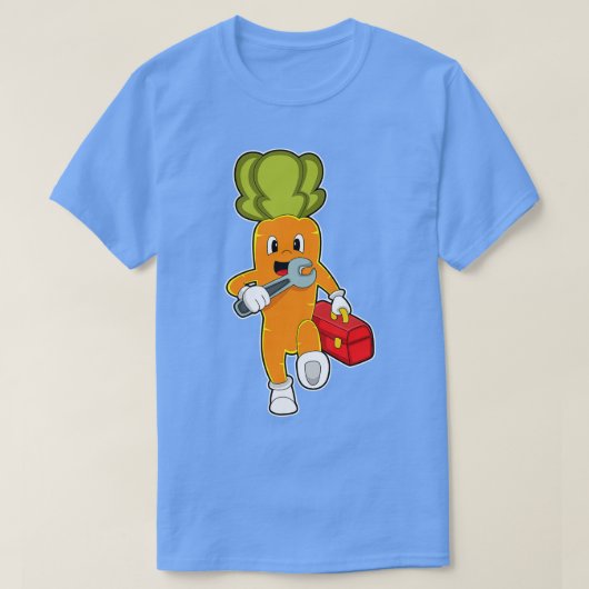 Wortel als monteur met gereedschapskist  t-shirt (Design voorkant)