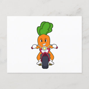 Wortel als motorrijder met motorfiets.PNG Briefkaart